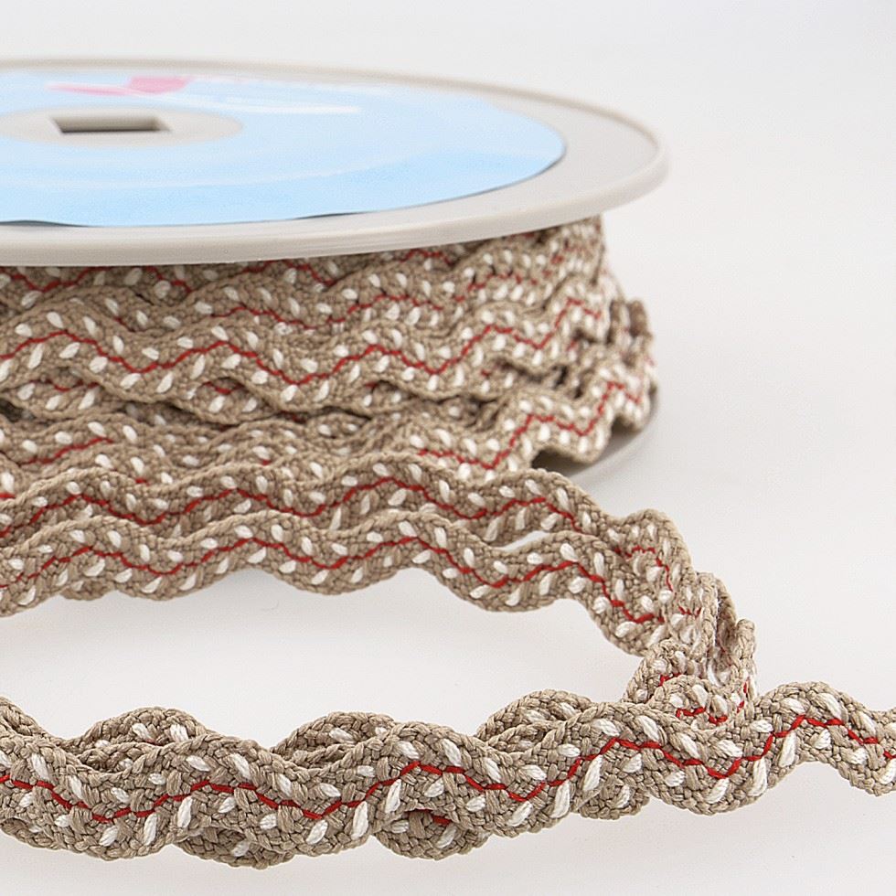 Stephanoise Fancy Ric Rac Trim Brown
 