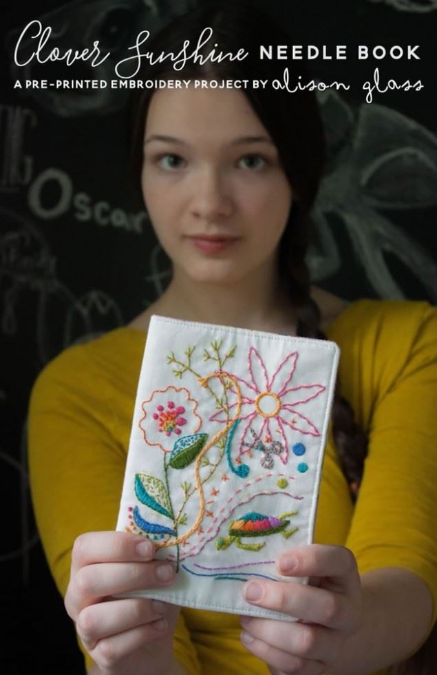 Alison Glass Clover Sunshine Needle Book Embroidery Pattern
 