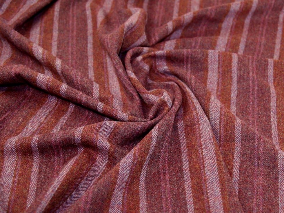 100% Wool Coating Fabric Plum