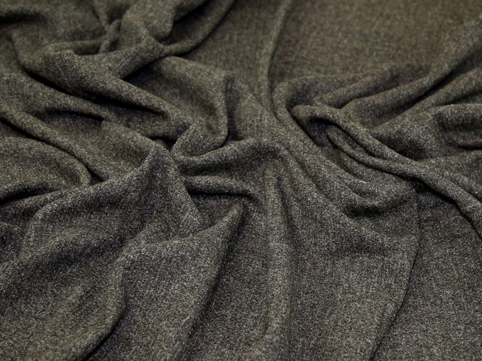Textured Wool Coating Fabric Grey
 