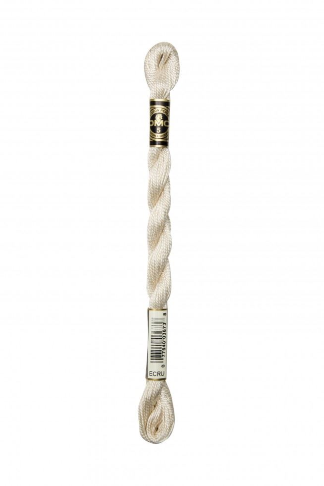DMC Size 5 Cotton Perle Thread Ecru
 