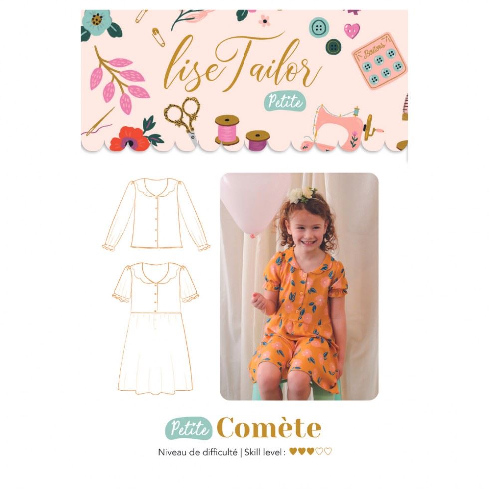 Lise Tailor Sewing Pattern Kids Comete Blouse & Dress