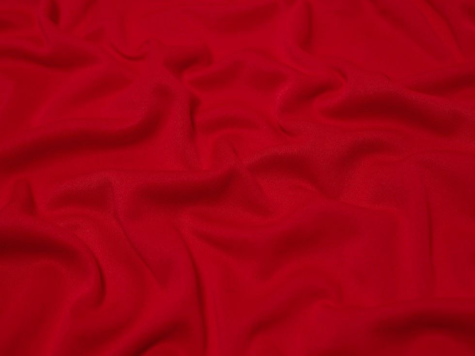 Minerva Core Range Polyester Fleece Back Sweatshirt Stretch Knit Fabric Red
 