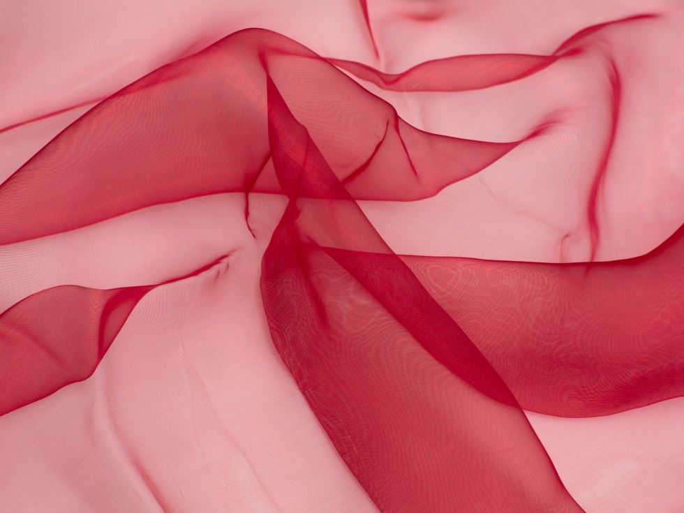 Sheer Organza Fabric Wine