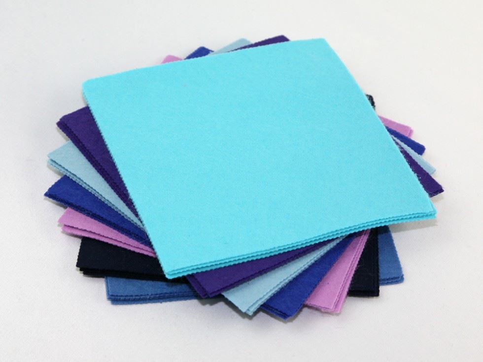 Acrylic Felt Fabric Packs Blues & Purples