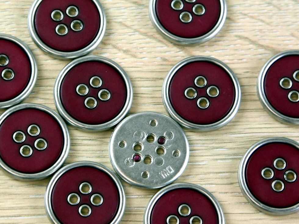 Dill Wine Round Metal Buttons (Value Pack)