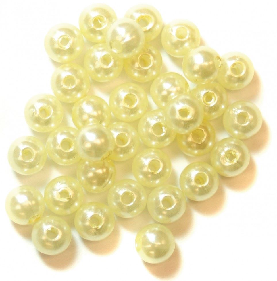 Craft Factory Cream Round Pearl Beads