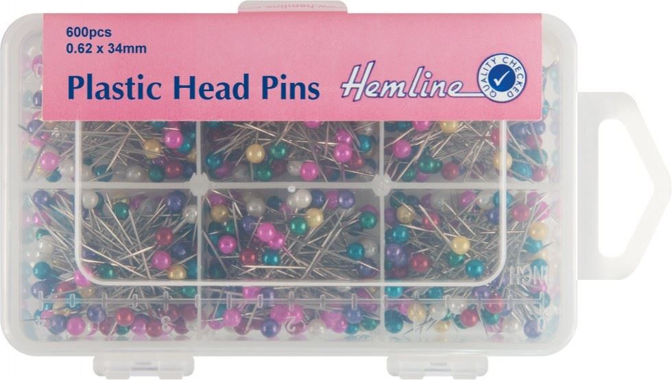 Hemline Plastic Head Pins