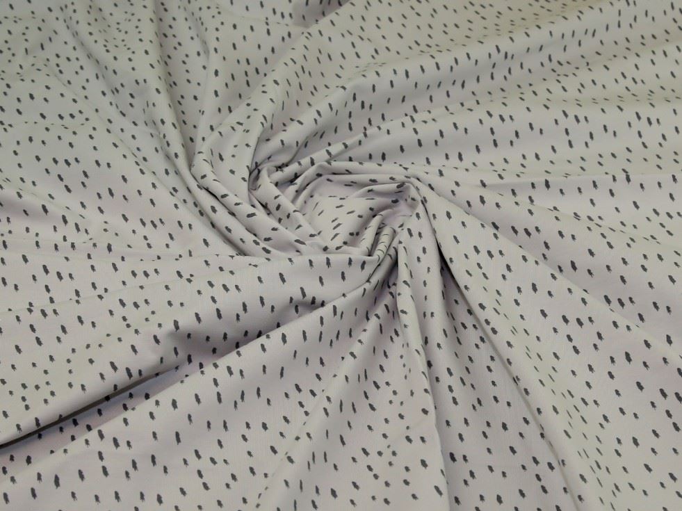Deadstock Cotton Jersey Stretch Knit Fabric Light Grey
 