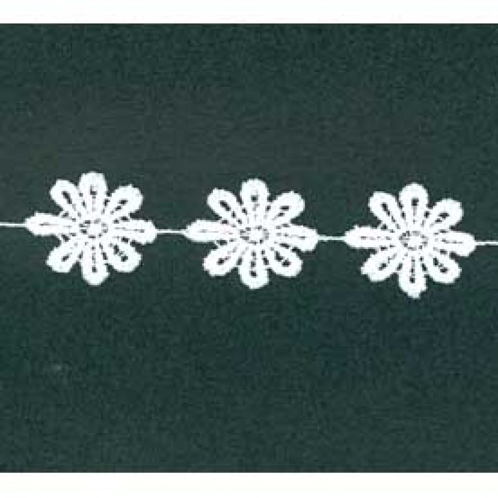 Heavy Guipure Lace Trim White
