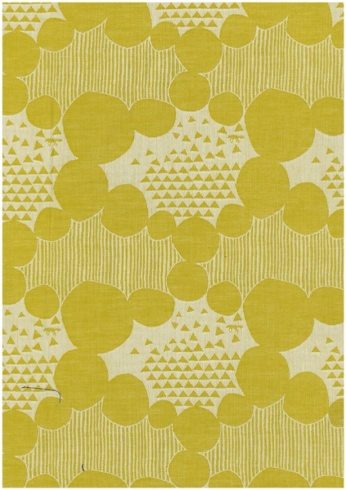 Kokka Cotton Woven Jacquard Fabric Mustard
 