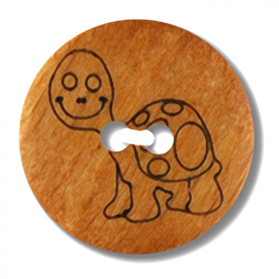 Dill Beige Turtle Wood Buttons (Value Pack)
