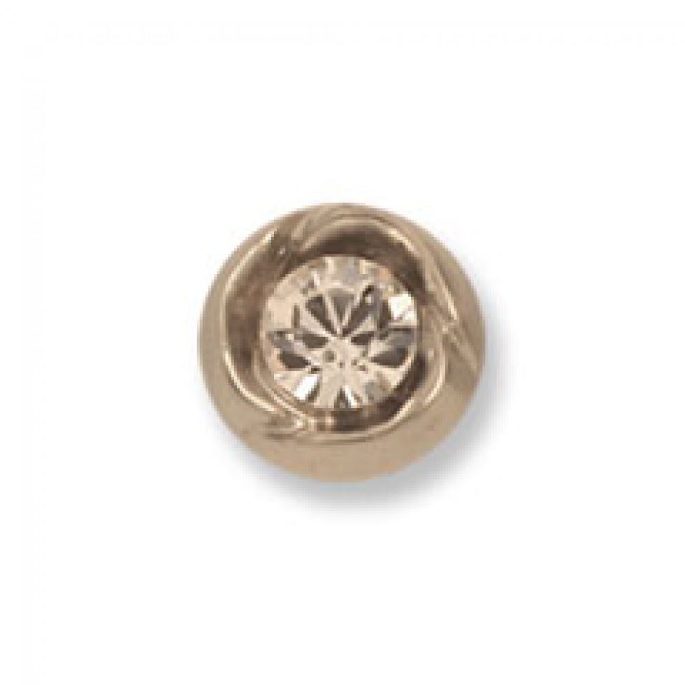 Trimits Round Swarovski Buttons Silver