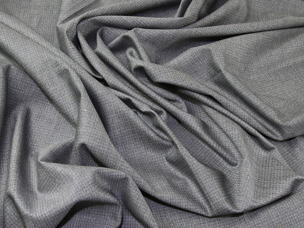 Grey Deadstock Viscose Suiting Fabric