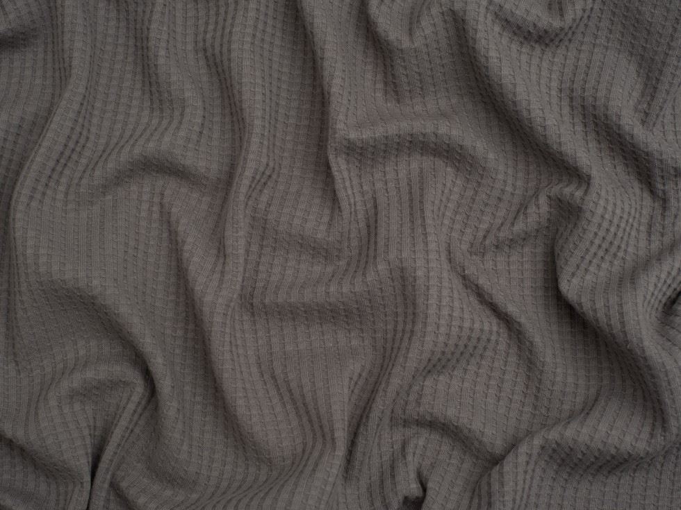 Minerva Core Range Waffle Textured Stretch Knit Fabric Mink
 