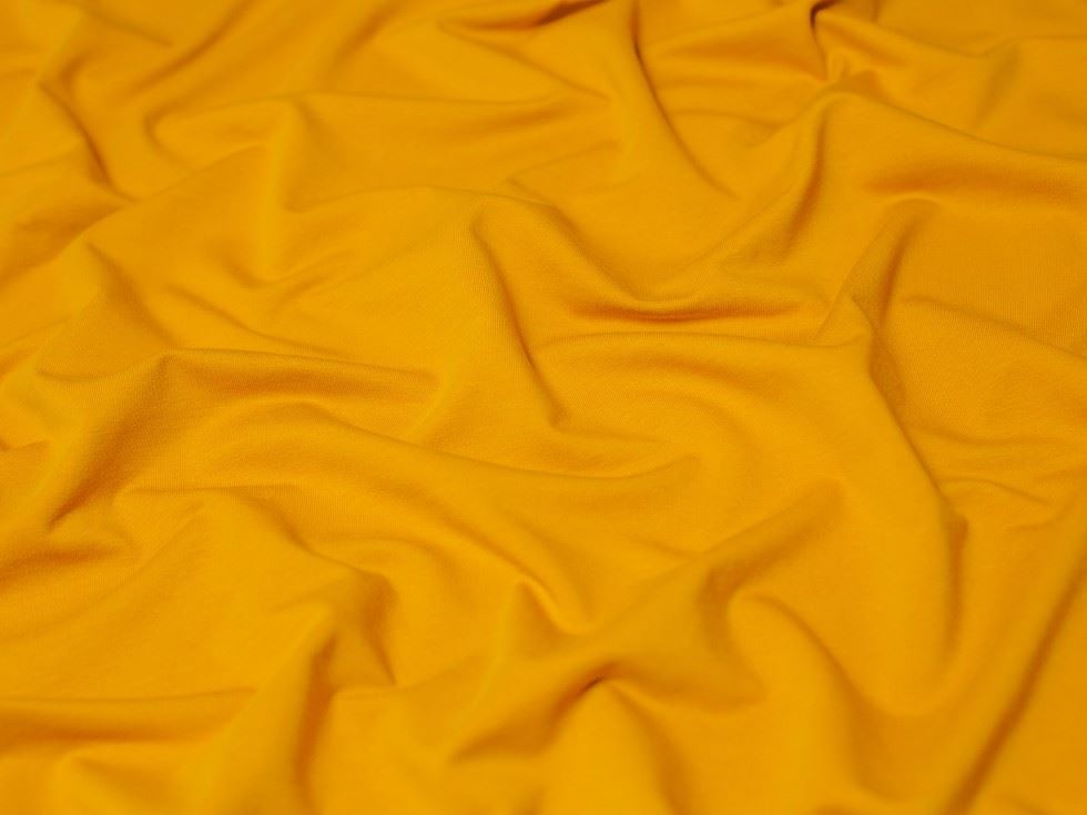 Minerva Core Range Ochre Light Loop Back French Terry Stretch Knit Fabric