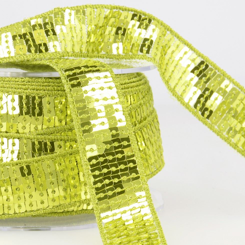 Stephanoise Sequin Trim Anise Green
 