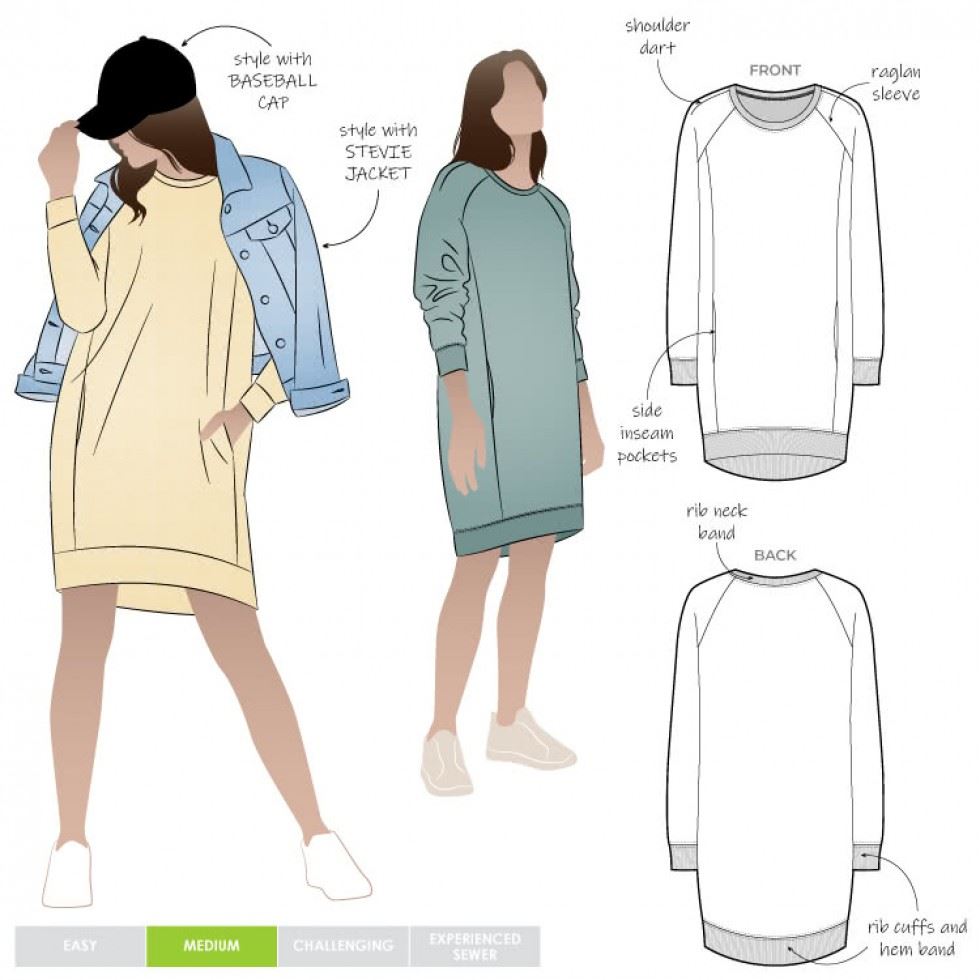 Style Arc Paper Sewing Pattern Anderson Knit Dress