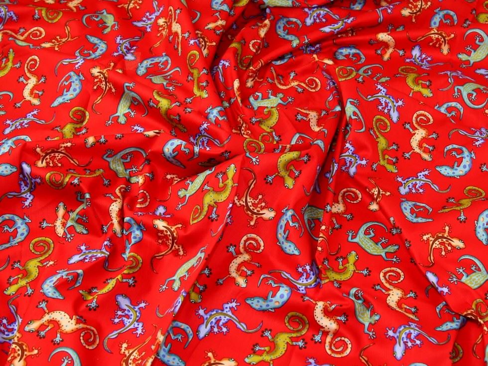 Red Deadstock 100% Cotton Poplin Fabric