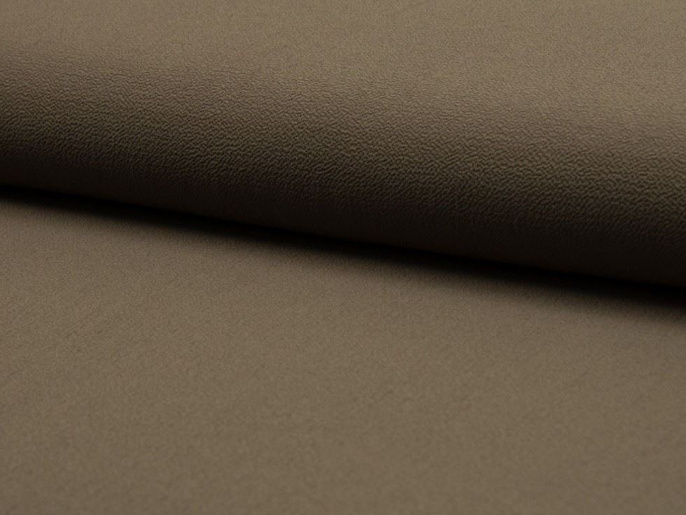 Taupe Deadstock Textured Stretch Woven Pebble Crepe Fabric
