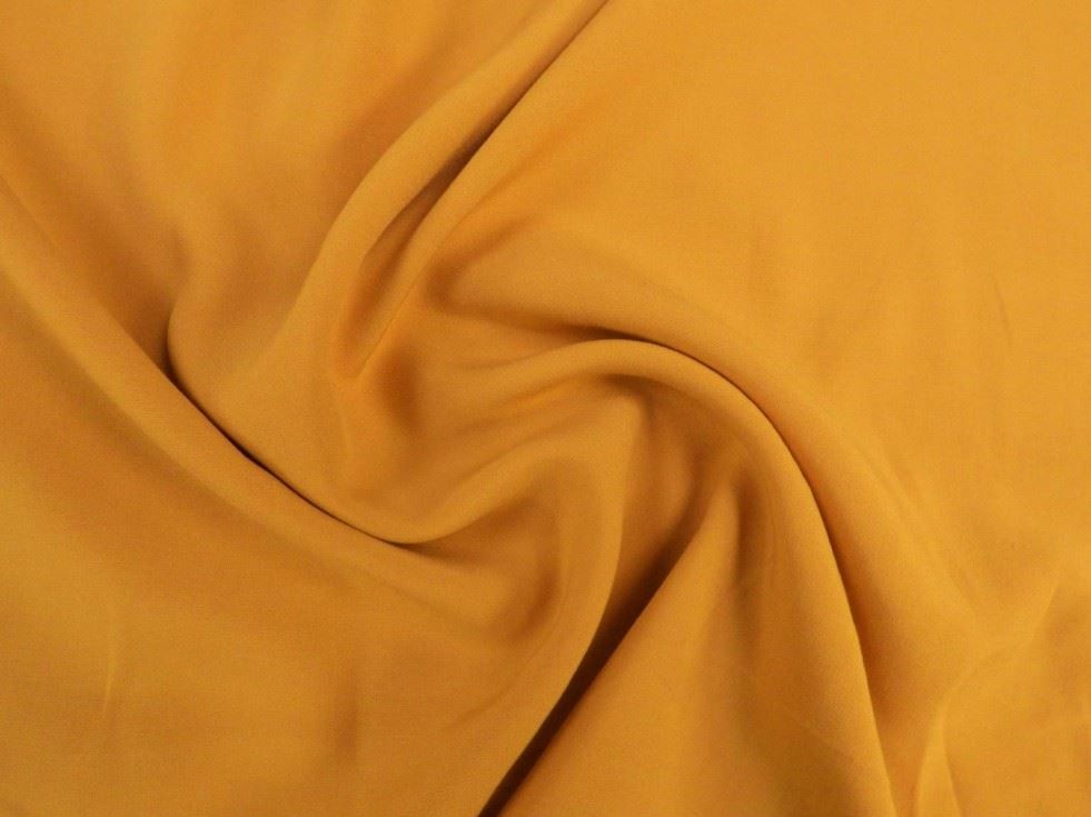 Lady Mcelroy Ochre Viscose Challis Fabric