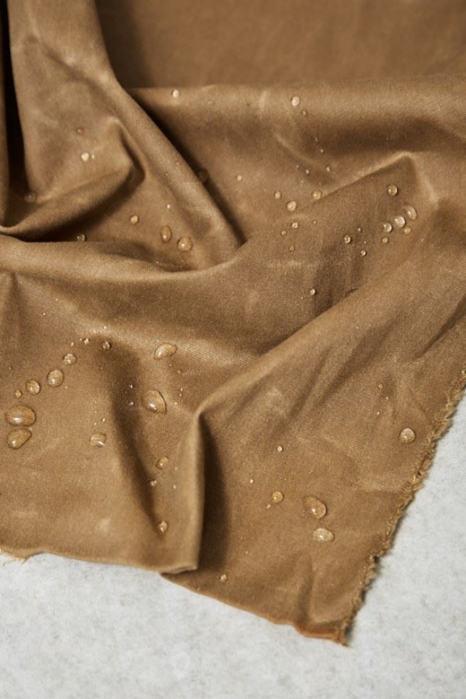 Mind The Maker Camel Light Waxed Cotton Fabric