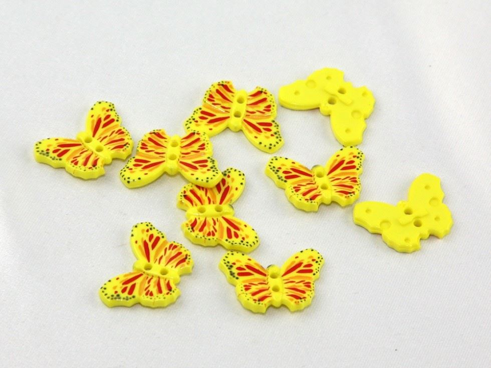 Dill Butterfly Buttons (Value Pack) Yellow
 