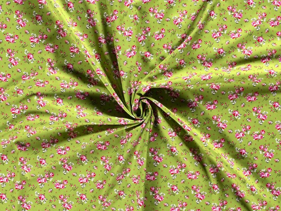 Green 100% Cotton Poplin Fabric