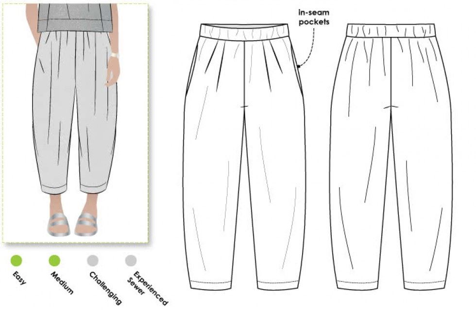 Style Arc Sewing Pattern Ethel Pants
