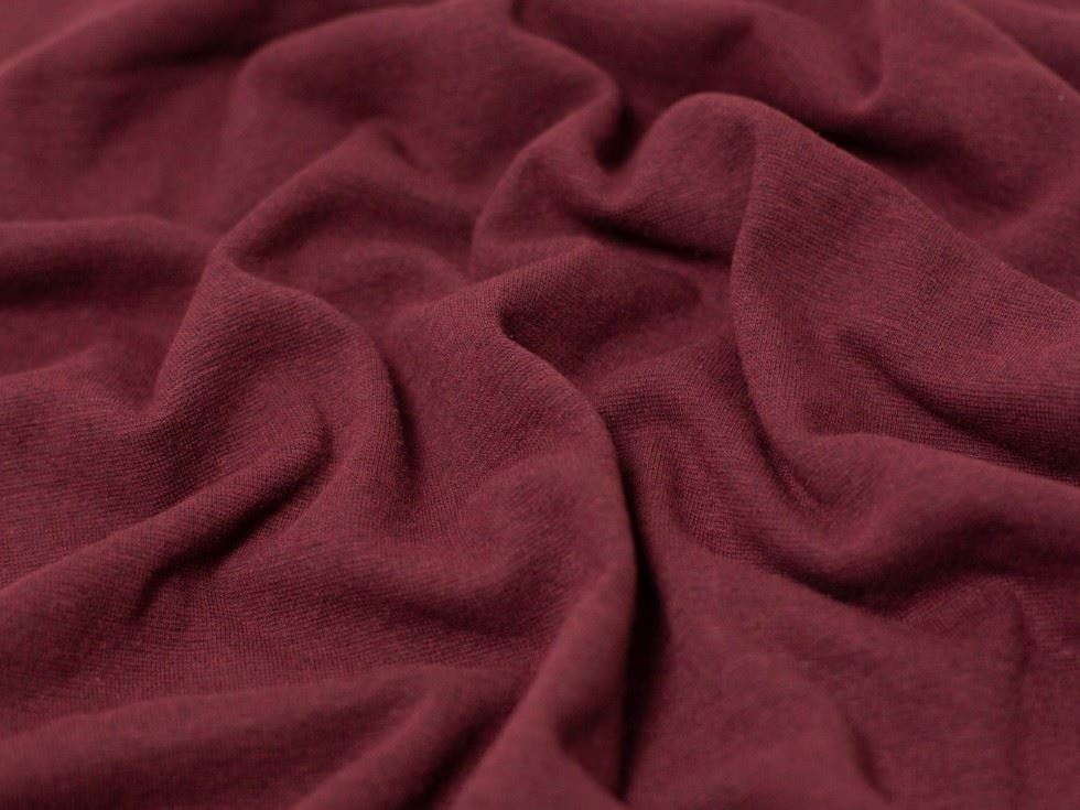Minerva Core Range Rosewood Melange Tubular Ribbing Stretch Knit Fabric