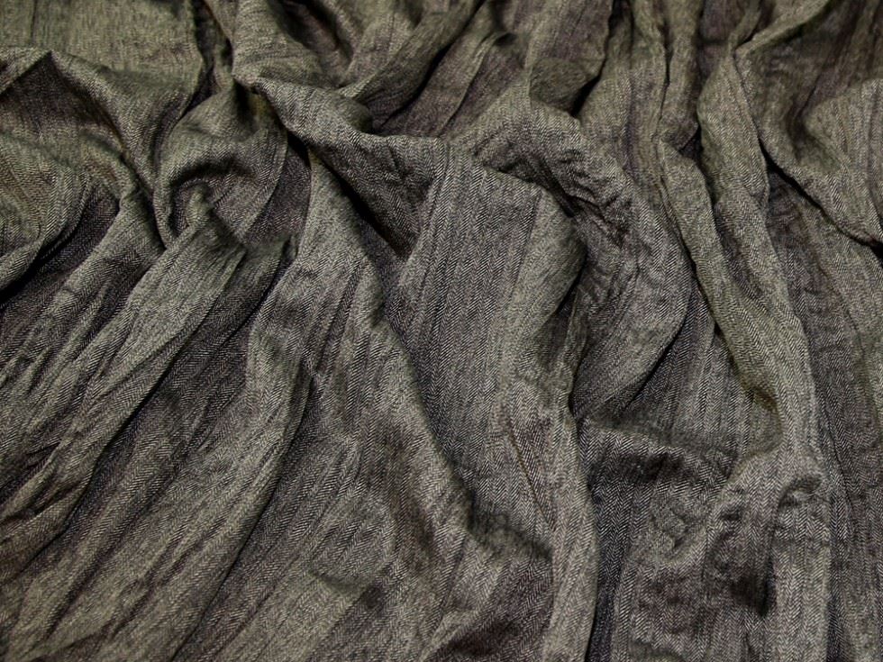 Brown Deadstock Polyester Viscose Suiting Fabric