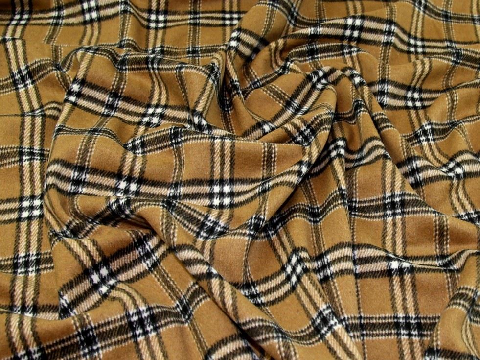 John Louden Tan Wool Blend Coating Fabric