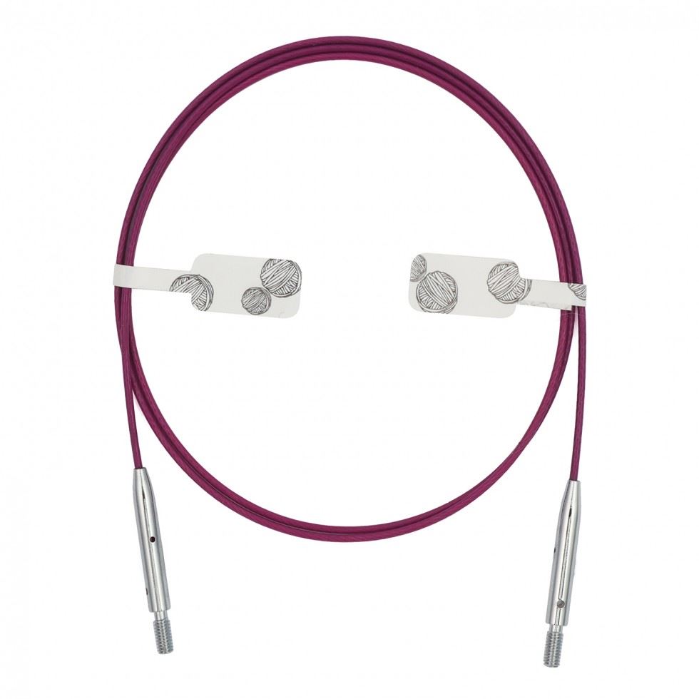 Minerva Thin & Flex 360 Degree Swivel Interchangeable Cable Purple Knit Pro Kp10694