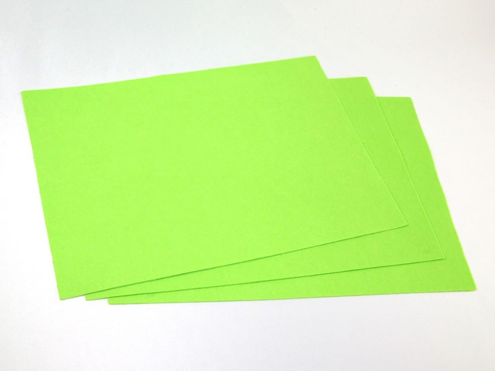 Minerva Core Range Zest Green A4 Acrylic Felt Fabric Sheets