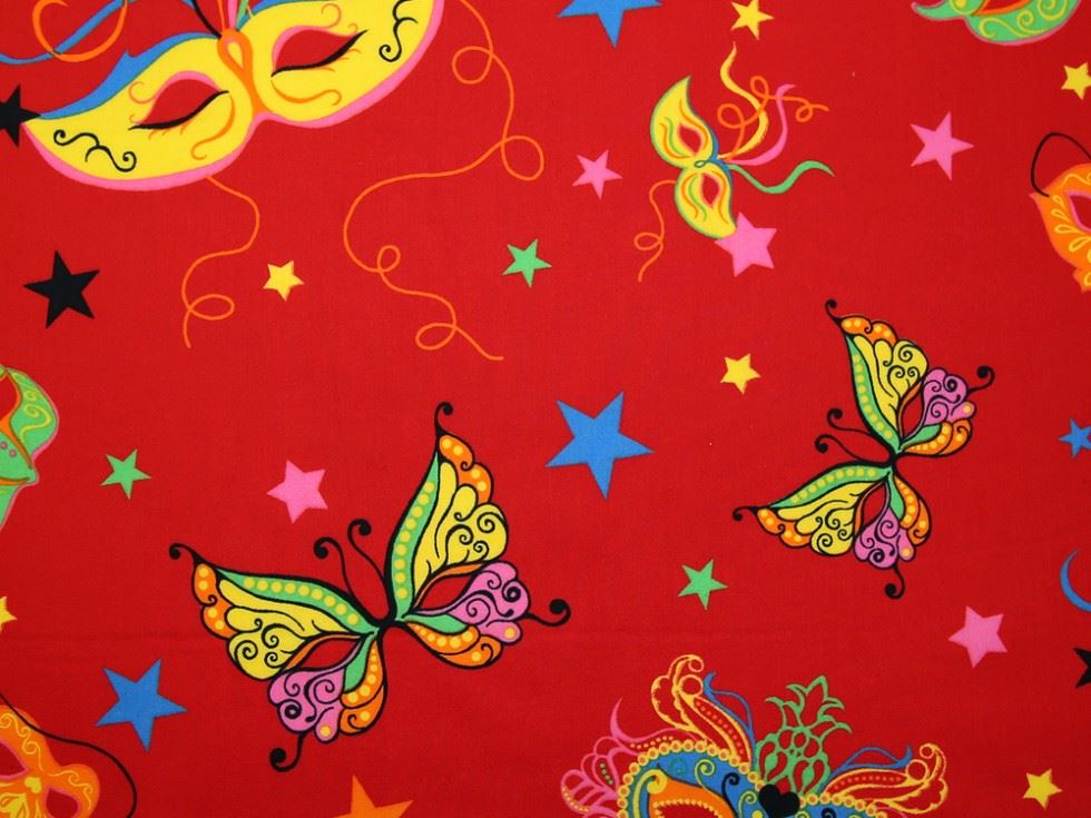 Red Deadstock 100% Cotton Poplin Fabric