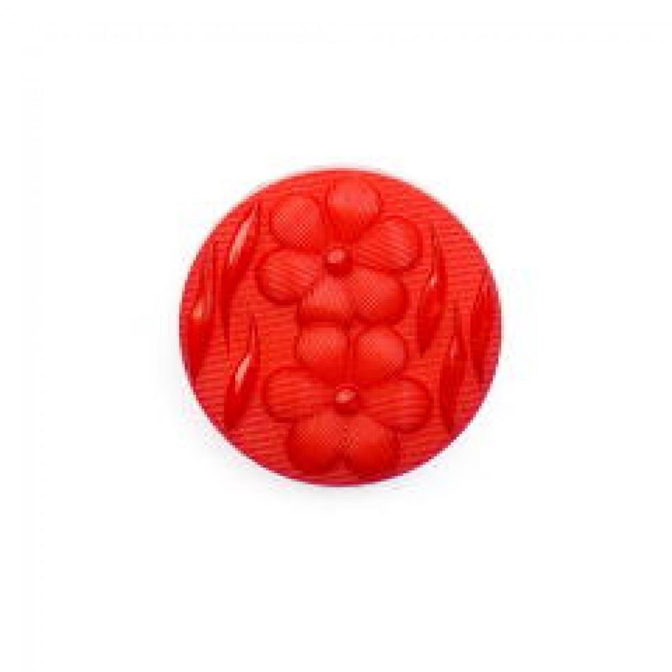 Crendon Embossed Floral Buttons (Value Pack) Red
 