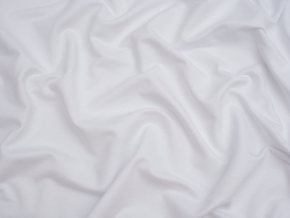 Minerva Core Range Snow Organic Loop Back French Terry Stretch Knit Fabric