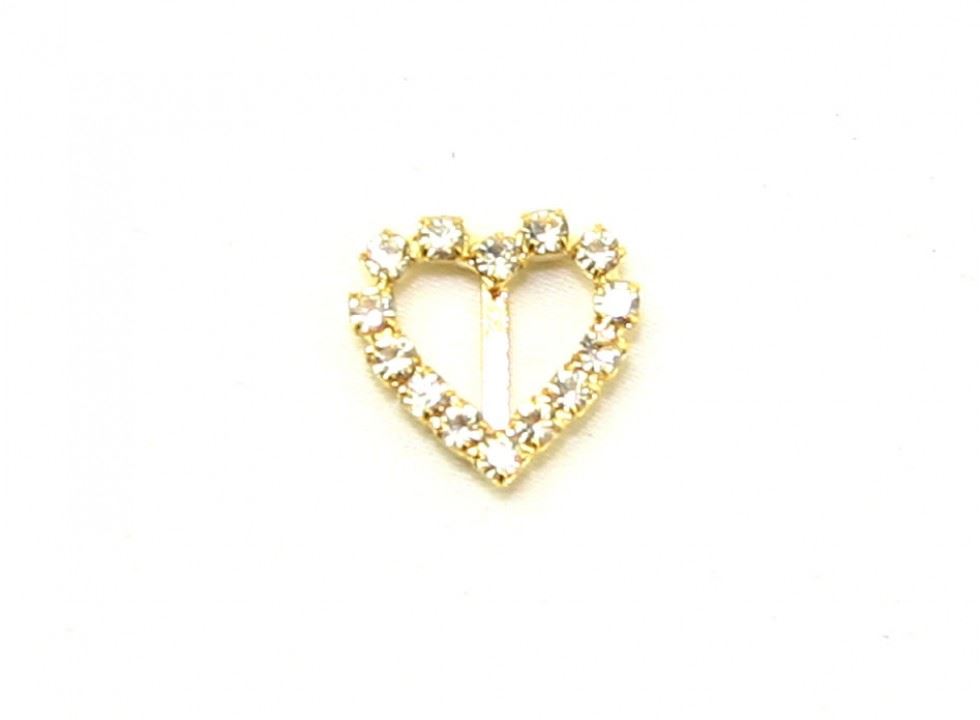 Gold Diamante Heart Buckle