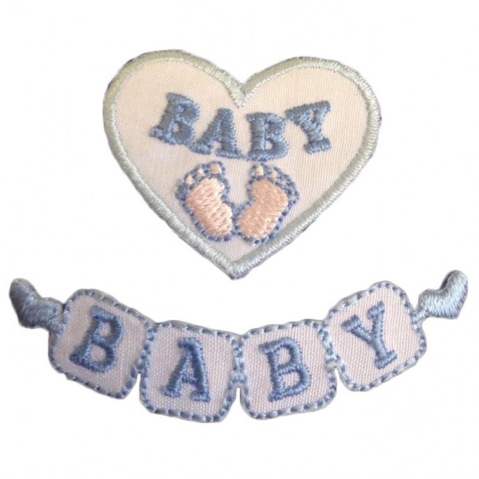 Craft Factory Blue Patch Motif Baby Blocks