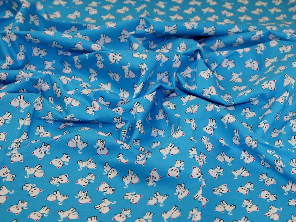 Turquoise Deadstock 100% Cotton Poplin Fabric