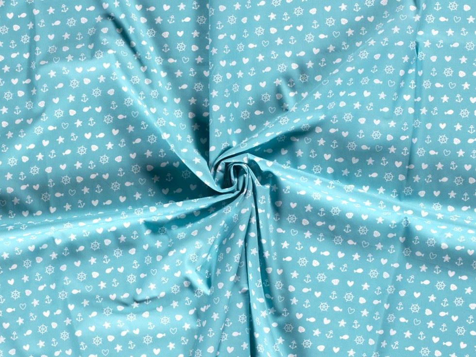 100% Cotton Poplin Fabric Turquoise
 
