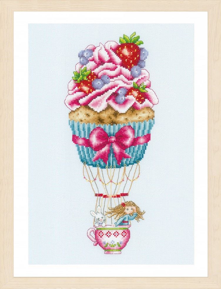 Vervaco Counted Cross Stitch Kit Cupcake Balloon