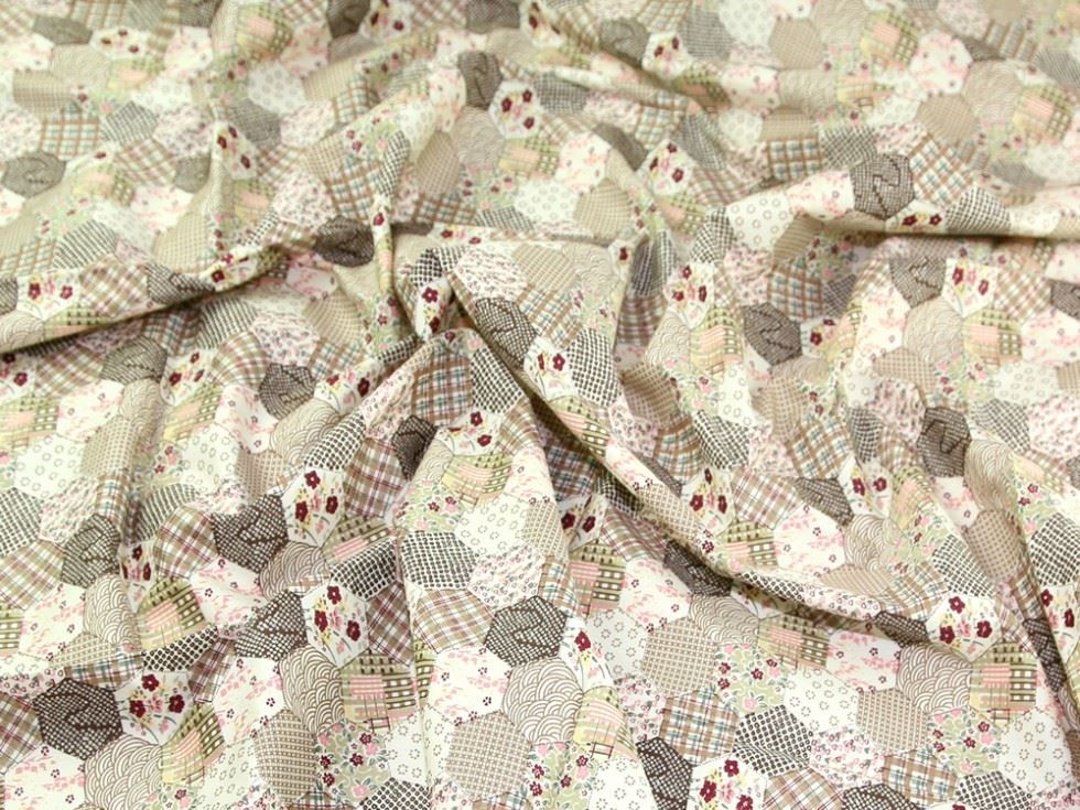 100% Cotton Poplin Fabric Beige
 