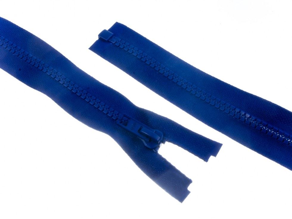 Plastic Chunky Open End Zips Royal Blue
