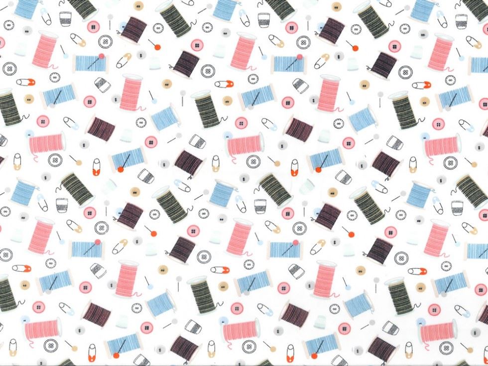 Rose And Hubble White 100% Cotton Poplin Fabric