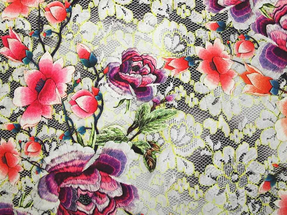 Yellow Deadstock Microfibre Smooth Crepe Fabric