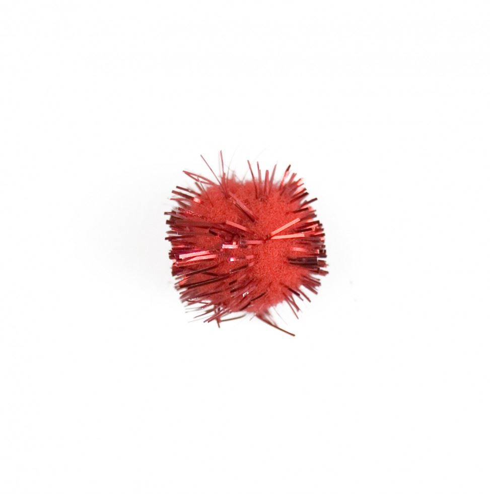 Craft Factory Glitter Pom Poms Red
 