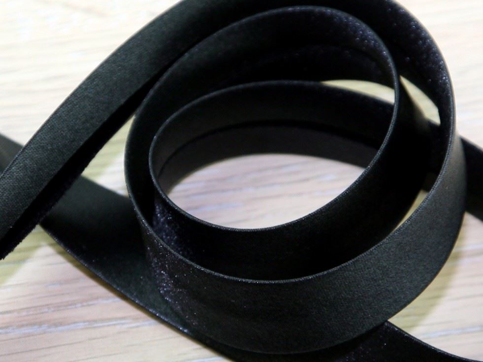 Prym Black Duchesse Satin Bias Binding Tape