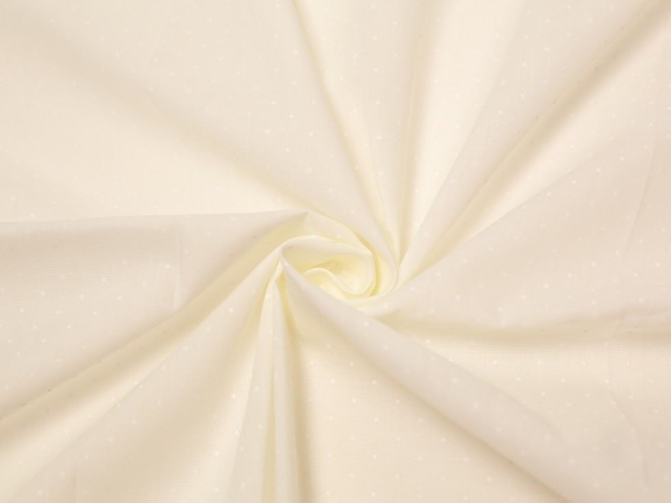 Minerva Core Range Ivory Printed Polycotton Fabric