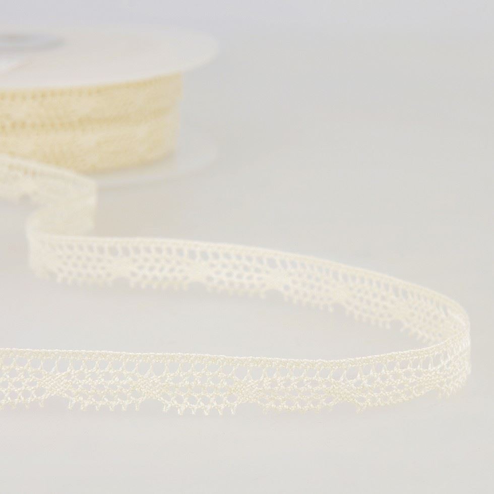Stephanoise Cotton Lace Trim Ivory
 